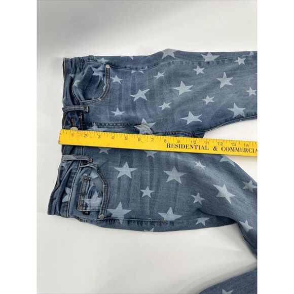 Judy Blue Skinny Fit Womens Blue Denim Jeans Stars Print 5/27 - Picture 11 of 12